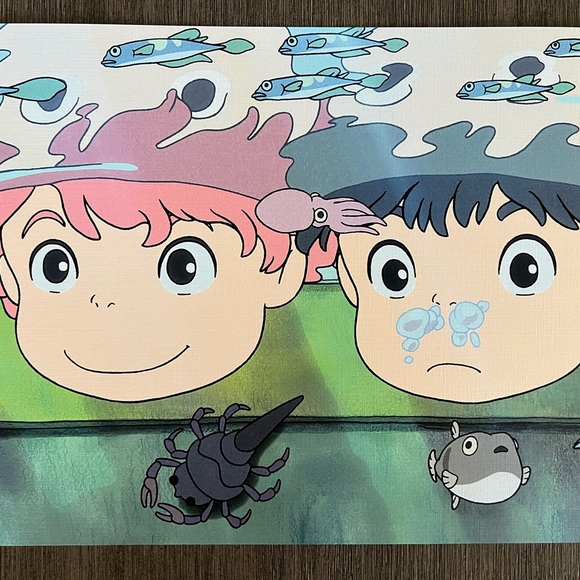 Ponyo (Anime Movie) Themed Art Prints  - Set of 3 - Picture 2 of 4